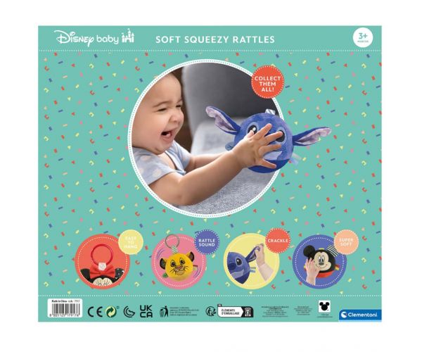 Clementoni Baby: Disney Baby puha plüss labdafigurák négyféle változatban 1db