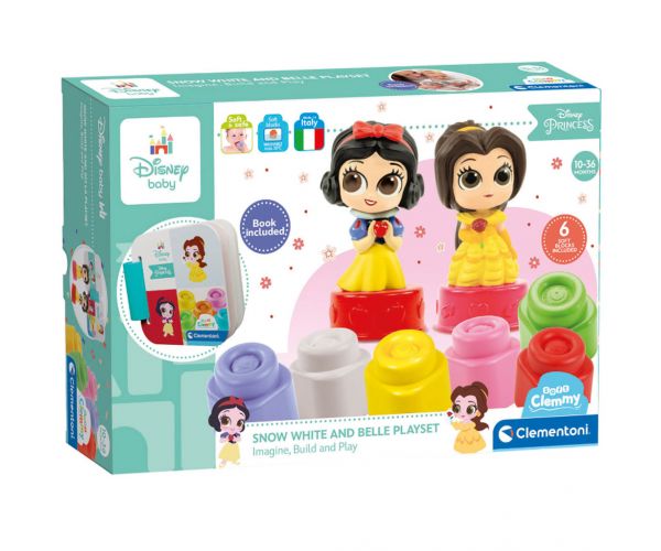 Clemmy: Disney Princess puha építőkockák fejlesztőjáték - Clementoni
