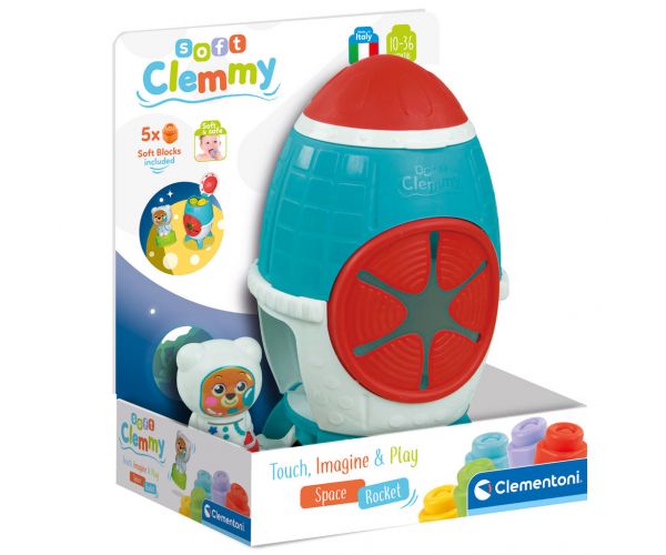 Clemmy készségfejlesztő szenzoros rakéta 24cm - Clementoni