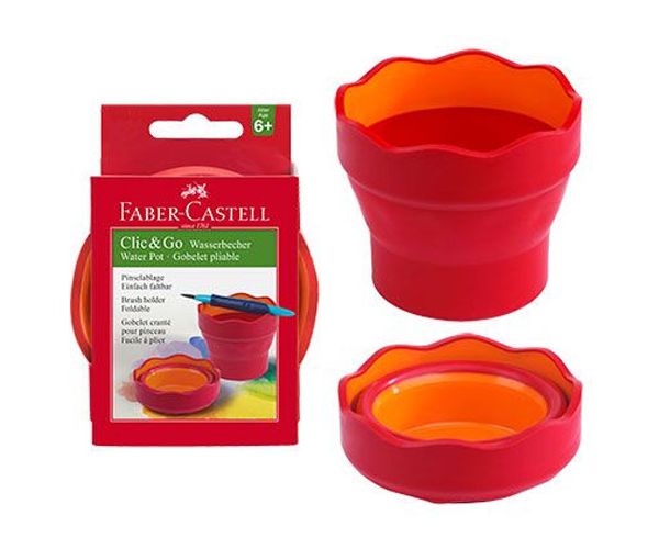 Cilck and Go vizestálka piros színű - Faber-Castell