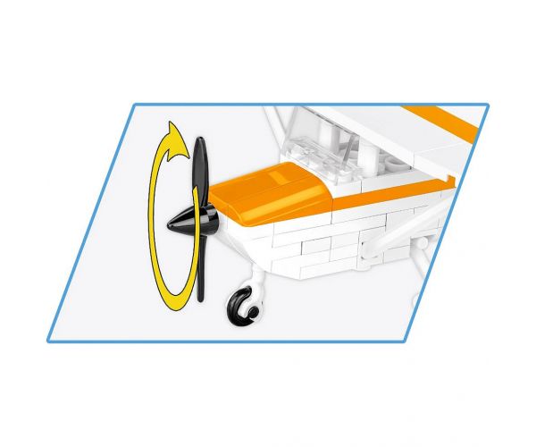 COBI: Cessna 172 Skyhawk narancs-fehér építőjáték (26623)