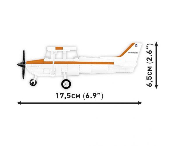 COBI: Cessna 172 Skyhawk narancs-fehér építőjáték (26623)