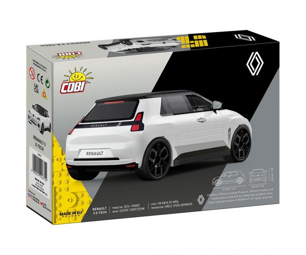 COBI: Renault 5 E-Tech fehér autó építőjáték (24675)