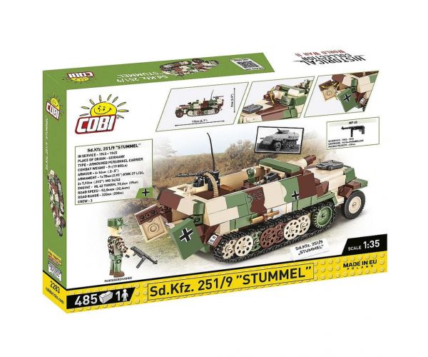 COBI: Sd.Kfz. 251/9 Stummel páncélos jármű építőjáték (3096)