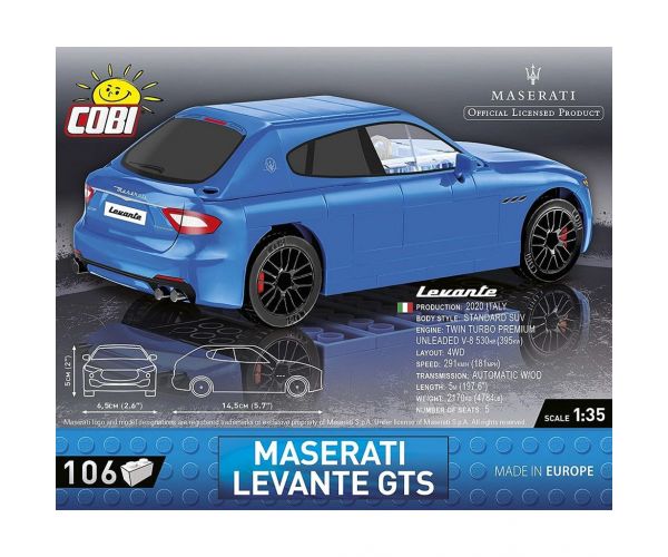 COBI: Maserati Levante GTS sportautó szett építőjáték (24569)