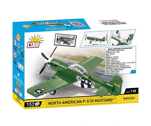 COBI: Mustang P-51D vadászrepülőgép építőjáték (5860)