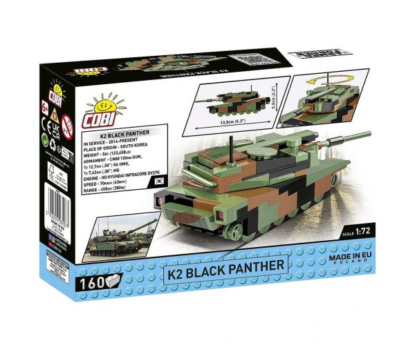 COBI: K2 Black Panther tank építőjáték (3107)