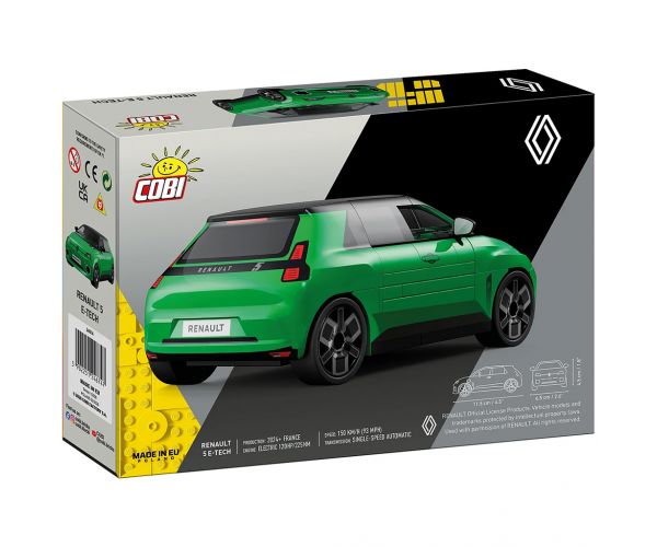 COBI: Renault 5 E-Tech zöld autó építőjáték (24674)