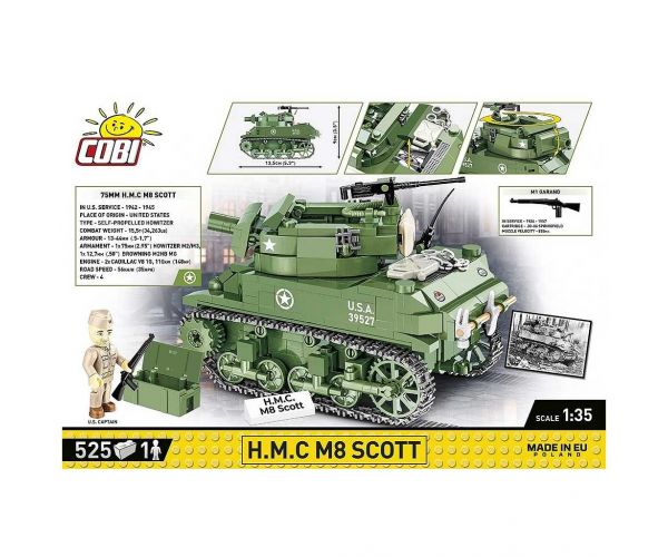 COBI: WWII H.M.C M8 Scott tank építőjáték (2279)
