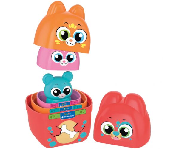 Mi van benne? állat figurák játékszett - Clementoni Baby