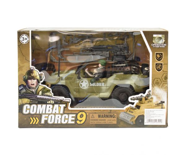 Combat Force 9: Katonai terepjáró katonával és fegyverekkel 22cm