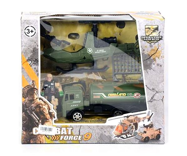 Combat Force 9 Katonai játék szett teherautóval