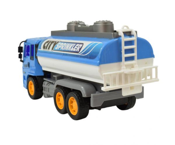 Construction Truck: Tartályos teherautó lendkerekes kialakítással 19cm