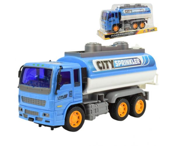 Construction Truck: Tartályos teherautó lendkerekes kialakítással 19cm