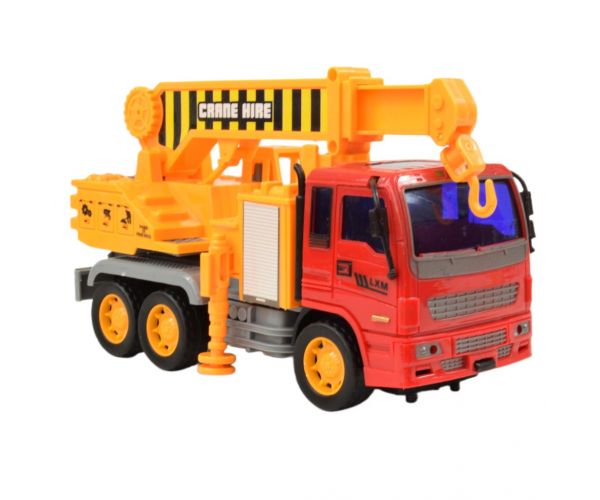 Construction Truck: Darus teherautó lendkerekes kialakítással 19cm