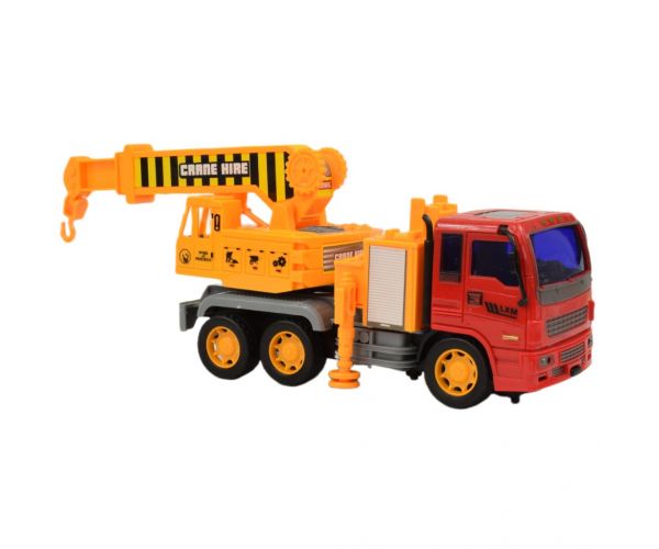 Construction Truck: Darus teherautó lendkerekes kialakítással 19cm
