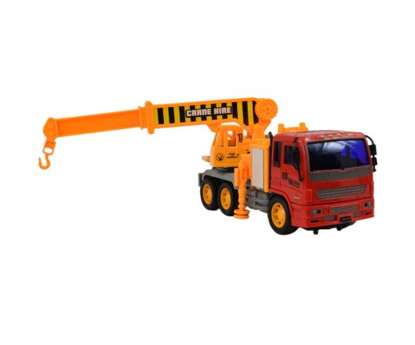 Construction Truck: Darus teherautó lendkerekes kialakítással 19cm