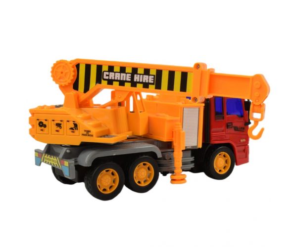 Construction Truck: Darus teherautó lendkerekes kialakítással 19cm
