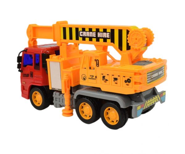 Construction Truck: Darus teherautó lendkerekes kialakítással 19cm