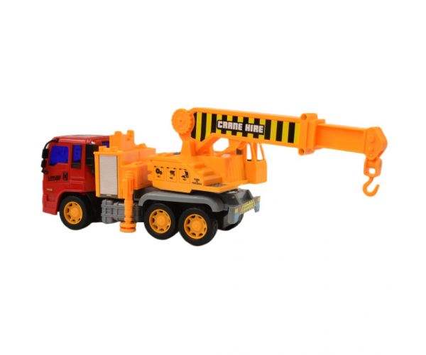 Construction Truck: Darus teherautó lendkerekes kialakítással 19cm