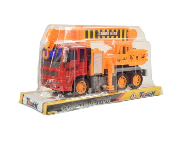 Construction Truck: Darus teherautó lendkerekes kialakítással 19cm