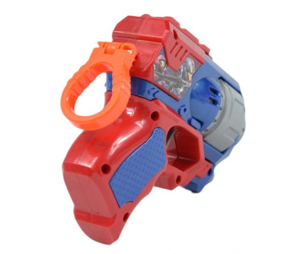 Cool Soft Bullet Gun: Kisméretű szivacslövő fegyver töltényekkel kék-piros színben 14cm