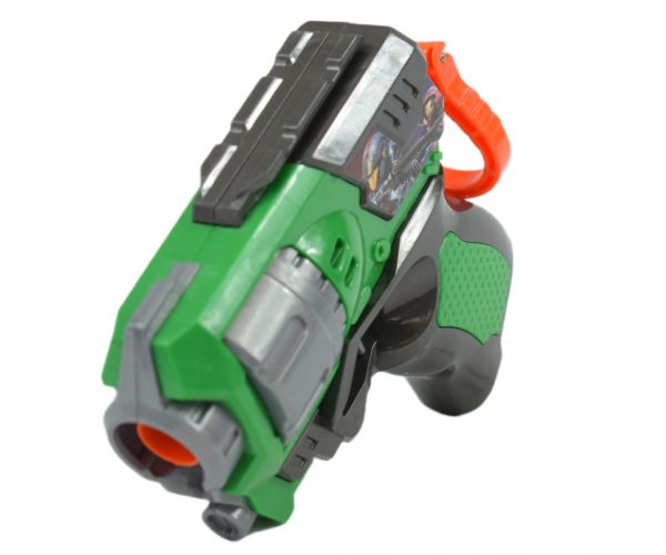 Cool Soft Bullet Gun: Kisméretű szivacslövő fegyver töltényekkel zöld színben 14cm