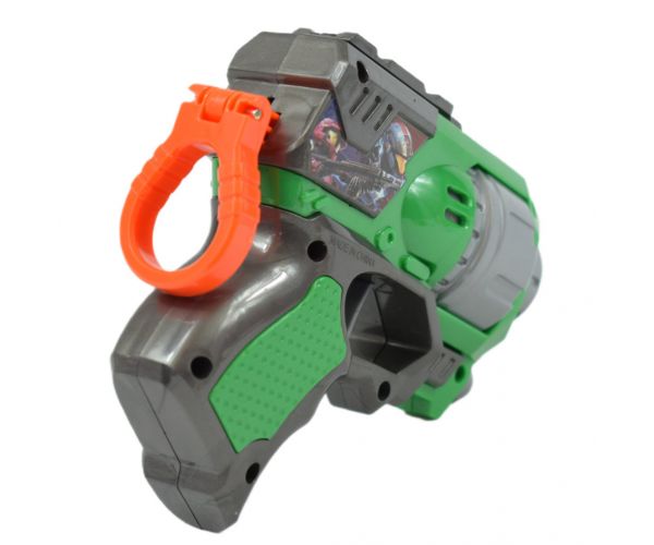 Cool Soft Bullet Gun: Kisméretű szivacslövő fegyver töltényekkel zöld színben 14cm