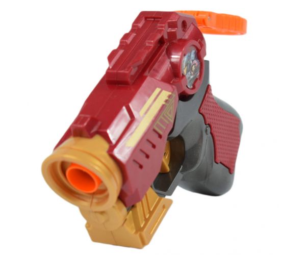 Cool Soft Bullet Gun: Kisméretű szivacslövő fegyver töltényekkel piros színben 14cm