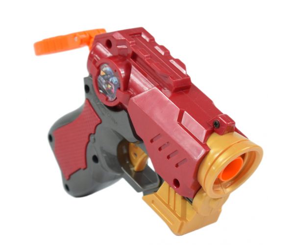 Cool Soft Bullet Gun: Kisméretű szivacslövő fegyver töltényekkel piros színben 14cm