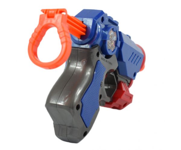 Cool Soft Bullet Gun: Kisméretű szivacslövő fegyver töltényekkel kék színben 14cm