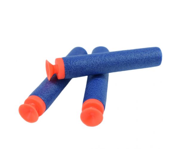 Cool Soft Bullet Gun: Kisméretű szivacslövő fegyver töltényekkel kék színben 14cm