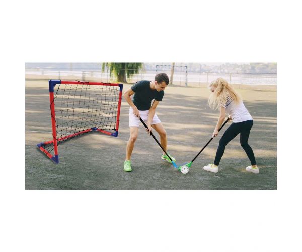CROSS Floorball labdajáték szett 2db ütővel és 2db kapuval - Woodyland