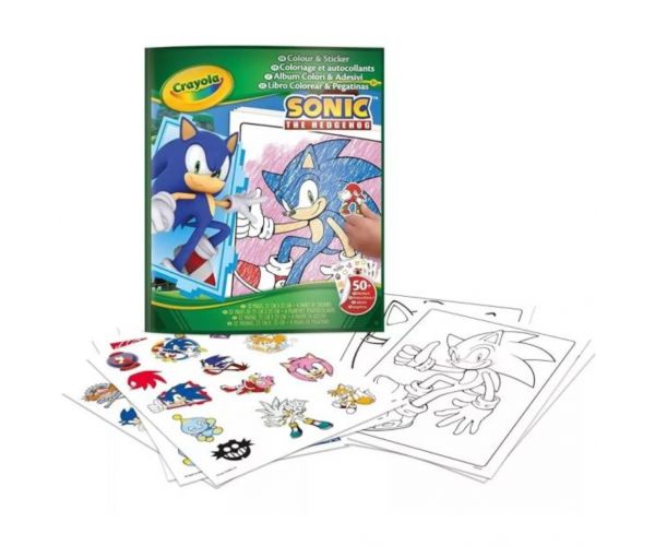 Crayola: Sonic, a sündisznó színező matricákkal
