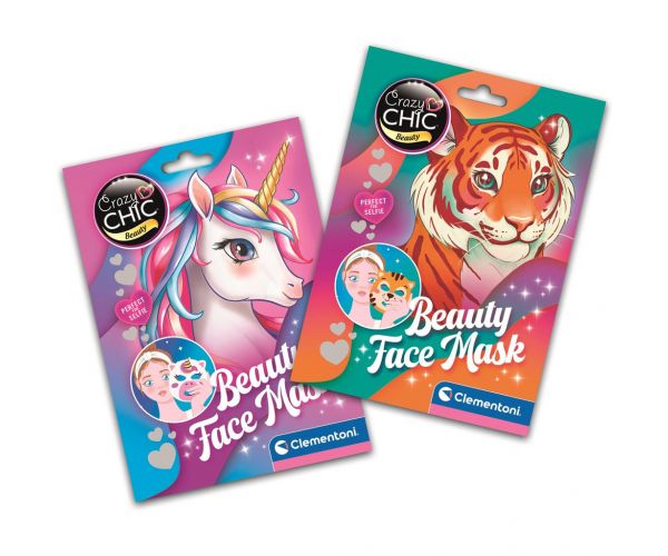 Crazy Chic: Beauty állatos arcmaszk többféle változatban 1db - Clementoni