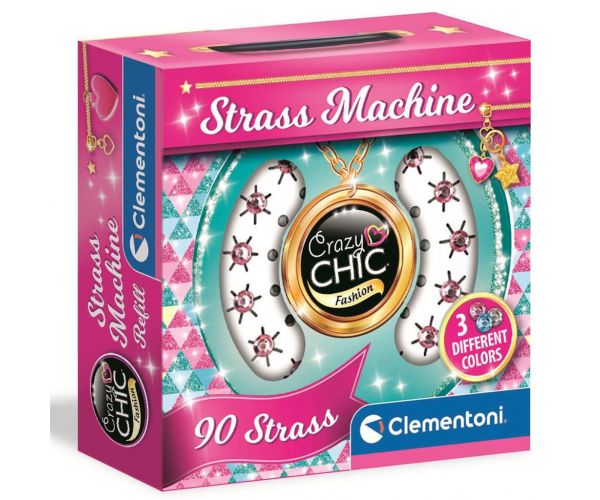 Crazy Chic: Strasszkő utántöltő 90db-os utántöltőkészlet strasszkövező géphez - Clementoni