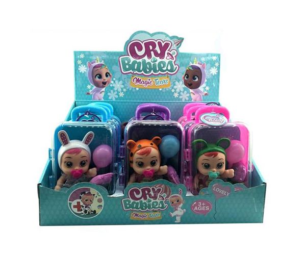 Cray Babies sírós baba kiegészítővel és lufival többféle változatban 1db