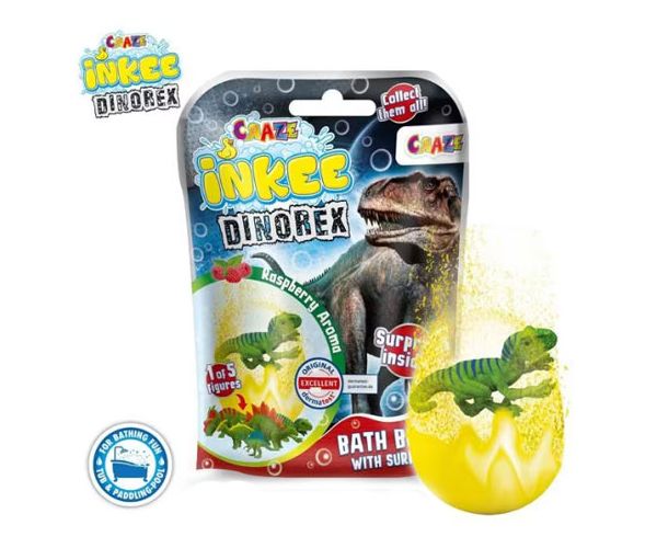 Craze: Fürdőbomba gyűjthető meglepetés dinoszaurusz figurával - EPEE