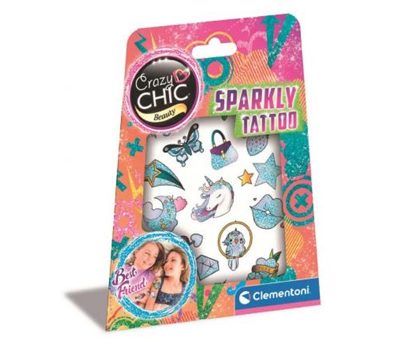 Crazy Chic: Sparkly csillogó tetoválás szett - Clementoni
