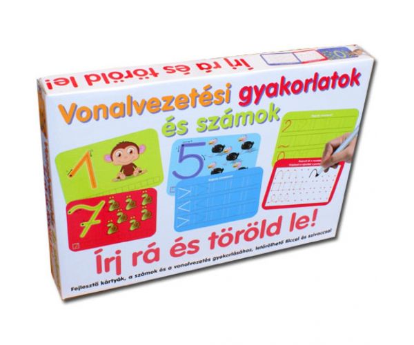 Vonalvezetési gyakorlatok és számok fejlesztő játék