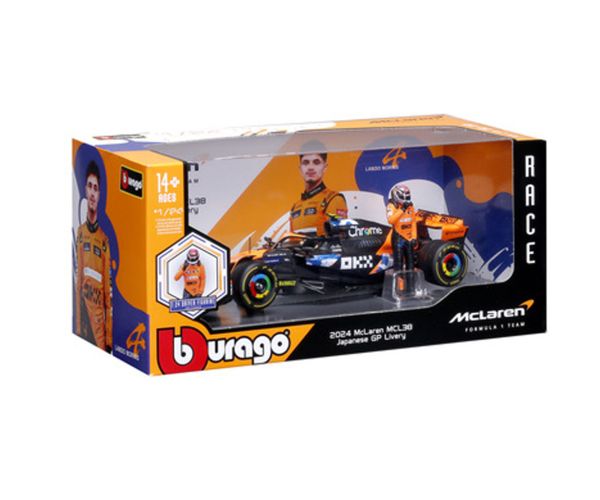 Bburago: F1 pretekárske auto - Mclaren MCL39 Norris 1 /24