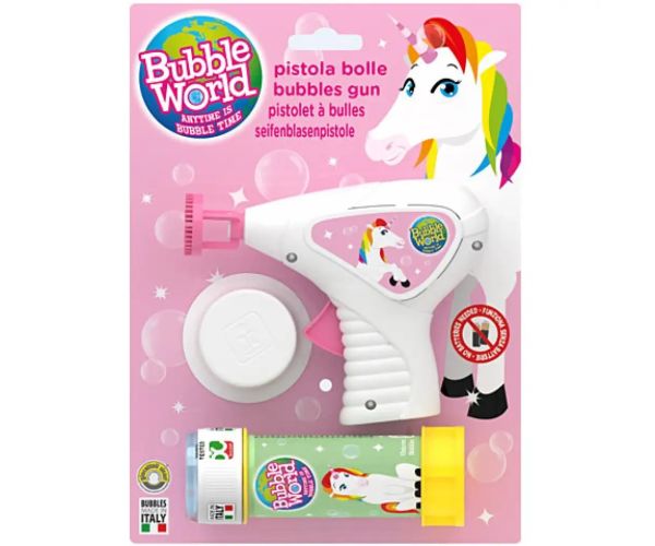 Unicorn bublifuk pištoľ set so 60ml tekutinou