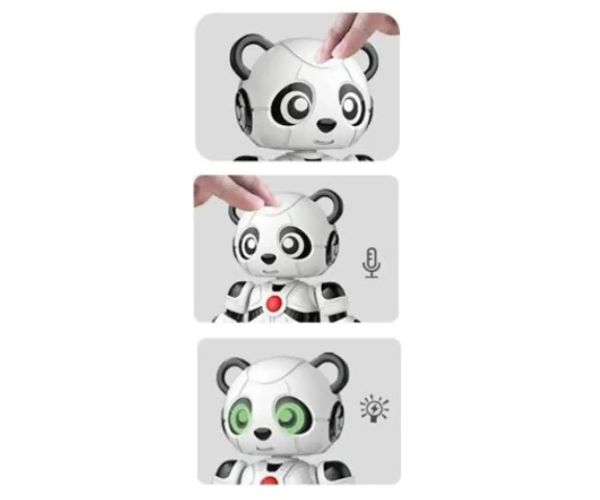 11 Robot panda kamoš so svetlom a zvukom, s kovovým rámom