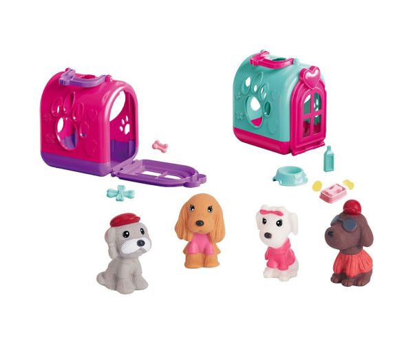 Luna: Cute Pet Home prekvapenie psíka v prenosnej búdke s doplnkami v rôznych variantoch 1ks