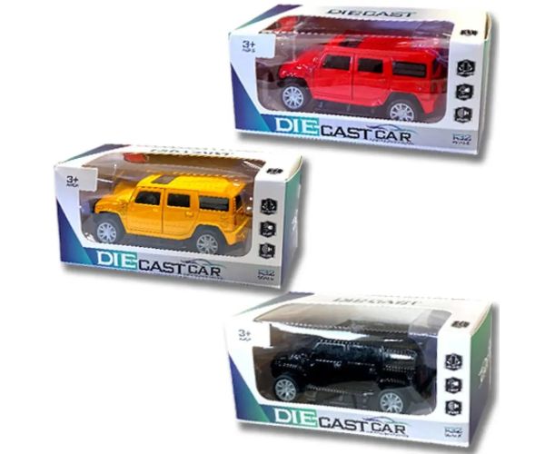 Naťahovacie autíčko Rescue Hummer so svetlom a zvukom 1/32 rôzne druhy