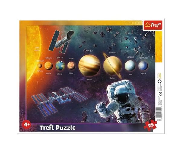 Slnečná sústava 25 dielne rámové puzzle - Trefl