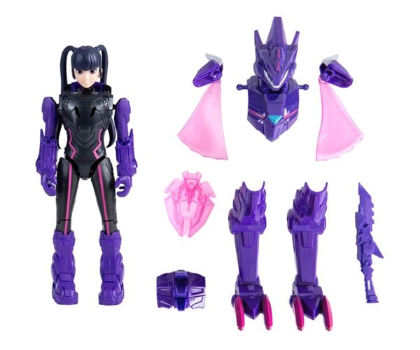 Quantum Heroes: Dinoster Trina akčná figúrka s fialovým brnením 20 cm