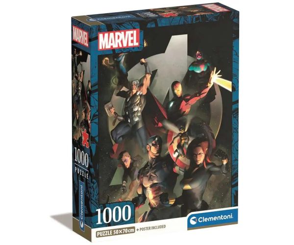 Marvel: Pomstoví Avengers 1000 dielikové Compact puzzle 70x50cm - Clementoni