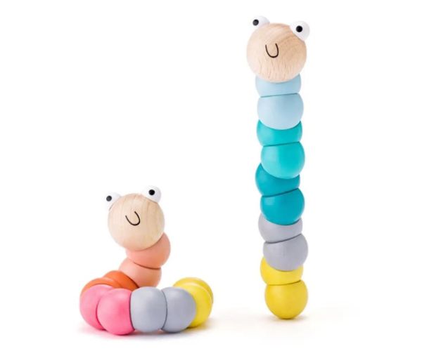 Farebný červík, baby hračka - Woodyland