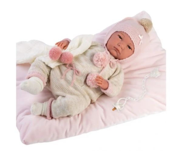 Llorens: Reborn limitovaná edícia realistické novorodeniatko v strapcovom oblečení 42 cm